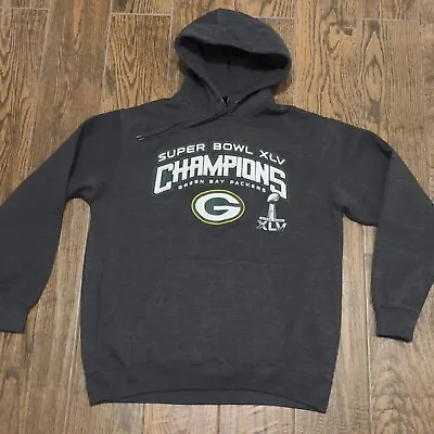 Men's VTG 2011 Green Bay Packers Super Bowl Champions Hoodie Sweatshirt Medium • $21.95