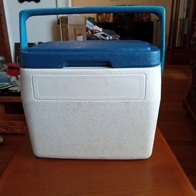 Vintage Coleman Blue And White Cooler Lunch Box 5272 Made In USA  • $11.99