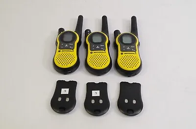 3X Motorola TALKABOUT Radio MH230TPR Yellow Two Way Radios No Accessories • $43.95