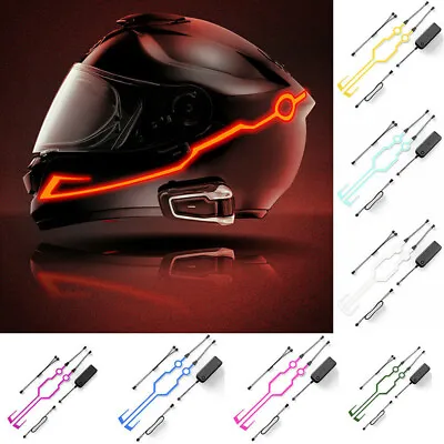 £7.13 • Buy Motorcycle Helmet Cold Light Strip Helmets Mode Night Time Riding Signal Lig#;-