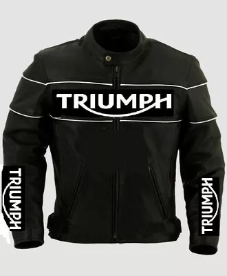 Triumph Motorcycles Riding Motobike Racing Faux Leather Jacket • $80