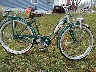 1957 Schwinn Debutante Vintage Bicycle / Well Kept.green Ladies Schwinn.  !957 • $900