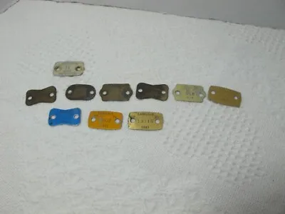 Vintage Lot 11pc Lawrence PA Dog Tags Tax 1968-1983 Brass & Aluminum • $19.99