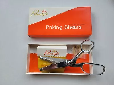 Vintage Primstyle 7  Pinking Shears - All Chrome Plated Made In Japan With Box • $9.99