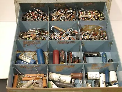 Vintage Electronic Parts Resistors + Union Utility Cabinet • $35