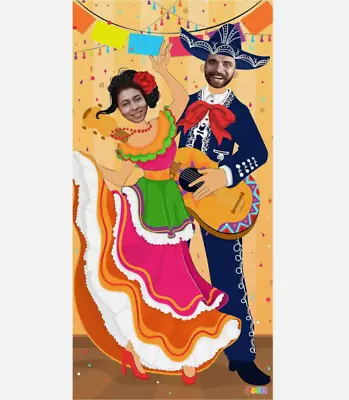 Cinco De Mayo Fiesta Couple Photo Door Banner For Party Supplies Decoration • $15.79