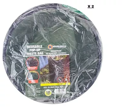 2 X  Heavy Duty Pop Up Large Garden Waste Bag Rubbish Sack Reusable Foldable • £11.95
