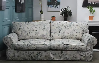 Collins & Hayes Lavinia Large Sofa In Meadow Haze Fabric. Removable Covers • £1099