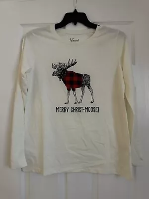 Natural Reflections Christmas Moose Long Sleeve Shirt • $15