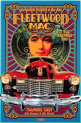 £3.95 • Buy Fleetwood Mac Vintage Music Concert Band Gig Rock Poster A4 A3 A2 A1