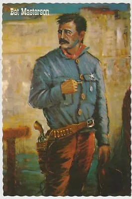 Gunfighter Bat Masterson Painting By Lea McCarty Vintage Postcard Unposted • $4.05