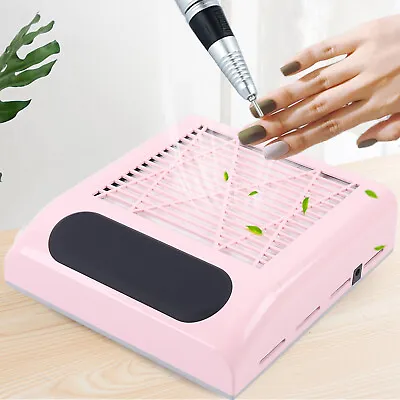 80w Nail Dust Suction Fan Art Salon Collector Manicure Vacuum Cleaner Machine US • $28.50