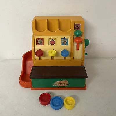 Vintage 1974 Fisher Price Cash Register #926 Working Bell Includes  3 Coins • $10.92