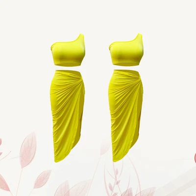 £14.56 • Buy  1 Set Of Plus-size Dress Pleated Solid Color Skirt Casual Suit Coat And Skirt