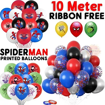 MARVEL SPIDERMAN Superhero Birthday Party Balloons Children Kids Decorations • £1.99