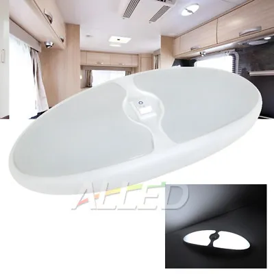 12V LED Lights RV Caravan Camper Boat Oval Interior Ceiling Roof Dome Cabin Lamp • $26.90