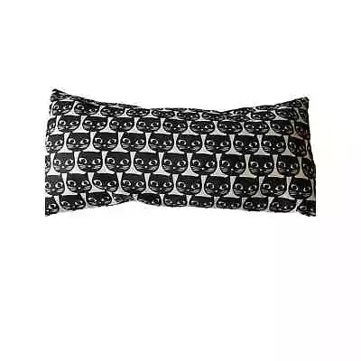 IKEA Mattram Lumbar Rectangle Black Cat Throw Pillow  • £21.41