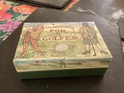 £7.50 • Buy Small Decorative Cardboard Box, Matthew Rice,Golfing, 11.75x8x4cms
