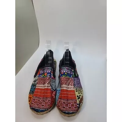 LANA SOLES Women's Size 10-10.5 Women's Patchwork Tribal Cloth Global Print • $25.20