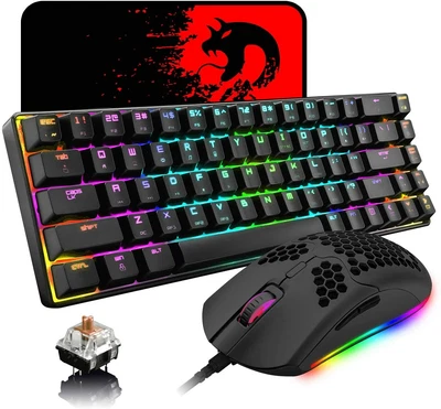 $59.89 • Buy Desktop Wired Mechanicl Keyboard Mouse Combo PC Computer Ergonomic Office Bundle