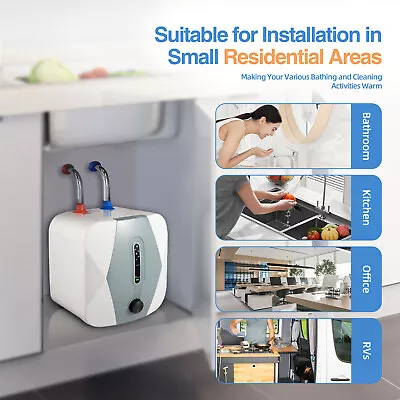 1500W 8L Mini Electric Instant Hot Water Heater Under Sink Small Water Tank 110V • $63.65