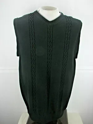 Cypress Links Sportswear Mens Large 100% Cotton V Neck Sweater Vest Black • $13.17