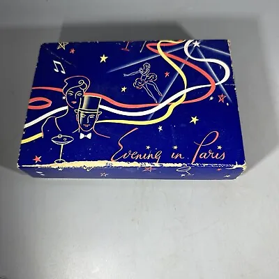 Vintage Evening In Paris Perfume EMPTY Cardboard Box 7 1/2”x 5”x 1 1/2” • $17.70