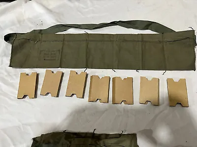 US VIETNAM ERA 7 POCKET AMMO BANDOLIER 1974 DATED With Cardboard Sleeves • $14.99