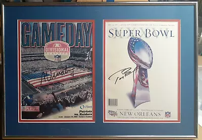 Tom Brady Signed 2002 Super Bowl Program Adam Vinatieri Signed Program PSA • $1500