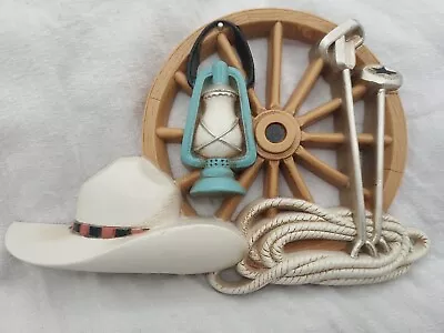 Southwestern Cowboy Hat Lasso Brand Iron Wagon Wheel Retro 1970s Wall Art Hang • $14.99