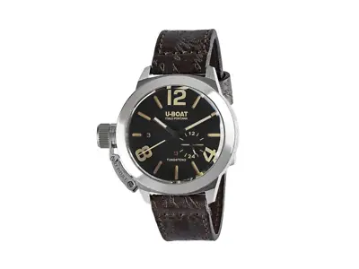 £2357 • Buy U-Boat Classico 42 Tungsteno Automatic Watch, Black, Leather Strap, 8893