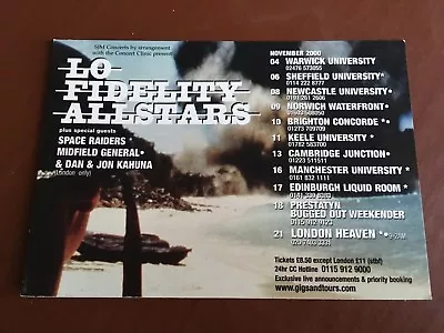 LO-FIDELITY ALLSTARS Tour / Ghost Mutt EP Promo Mail-out Postcard Skint Records • £0.99