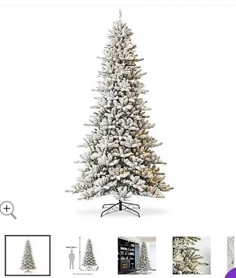 Glitzhome 10 Ft Pre-Lit Flocked Fir Christmas Tree • $499.99