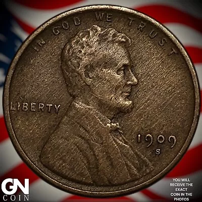 1909 S Lincoln Cent Wheat Penny Y1478 • $128