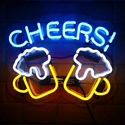 Cheers! Bar Open Martini Pub Acrylic 14  Neon Light Sign Lamp Cocktails Display • $79.78