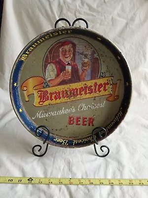 Vintage Braumeister Metal Beer Tray 12  Milwaukee Independent Brewery. • $25.99