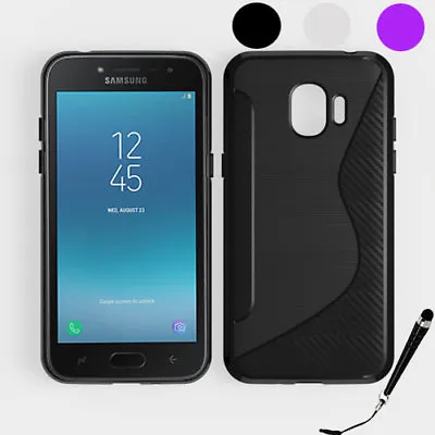 $5.99 • Buy S Curve Gel Jelly Cover Case For Samsung Galaxy J2 Pro / J7 Prime + Stylus 