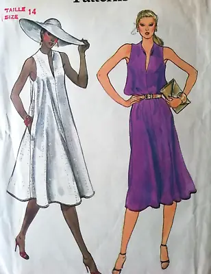 £2.90 • Buy Vintage VOGUE 7684 - Misses Dress Sewing Pattern - Size 14