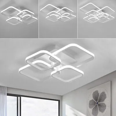 £69.95 • Buy Large LED Ceiling Light Modern White Chandeliers Lights Living Room Kitchen Lamp
