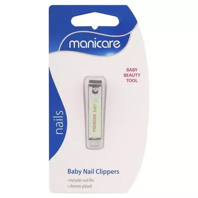 Manicare Baby Nail Clippers With Nail File Includes Nail File Chrome Plated • £3.70