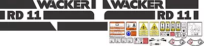 Wacker RD11 Roller Decal Kit. The Most Complete Aftermarket Kit Available • $130