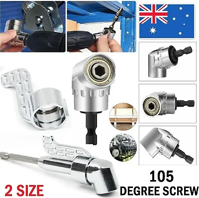 105 Degree Screw Right Angle Drill Flexible Shaft Bits Screwdriver Tool Kit • $13.49