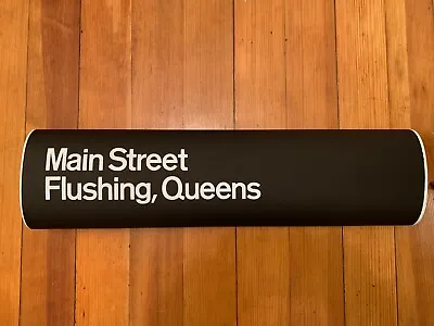 R21 Ny Nyc Subway Vintage Roll Sign Main Street Flushing Queens Irt Downtown Old • $99.95