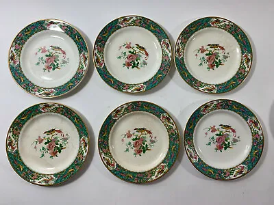 W H Grindley Braintree Antique SIX 7  Bread Plates 1920s Bird Of Paradise  • $75