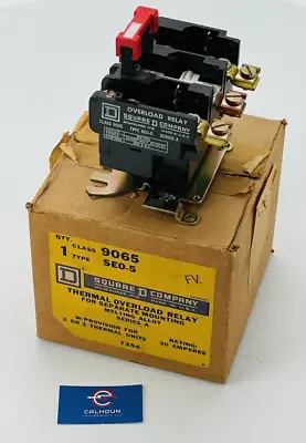 New! SQUARE D 9065 Type SE0-5 Thermal Overload Relay 30A 600VAC *WARRANTY* • $24.95