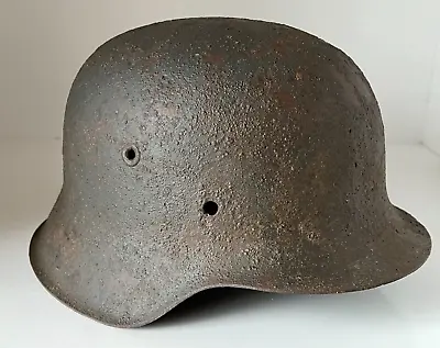 Original WW2 WWII German Soldier M42 Helmet Relics From Kurland Battlefield #80 • $233.10
