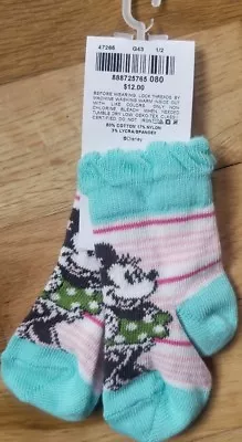 NWT HANNA ANDERSSON BABY SOCKS MINNIE MOUSE DISNEY  Size 1 / 2   0-3 Months  • $4.99