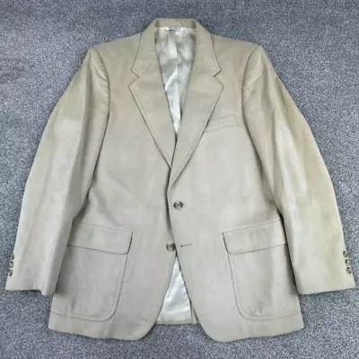 Nordstrom Claridge Collection Sports Coat Men's 44R Cream Light Tan Blazer • $42