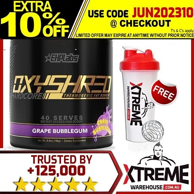 $64.95 • Buy Ehplabs Oxyshred Hardcore 40srv // Thermo Fatburner Oxy Shred Stronger Limited #
