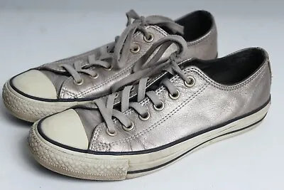 Converse Womens Metallic Silver Bronze Low Top Trainers - Size UK 5 (ba84)  • £9.99